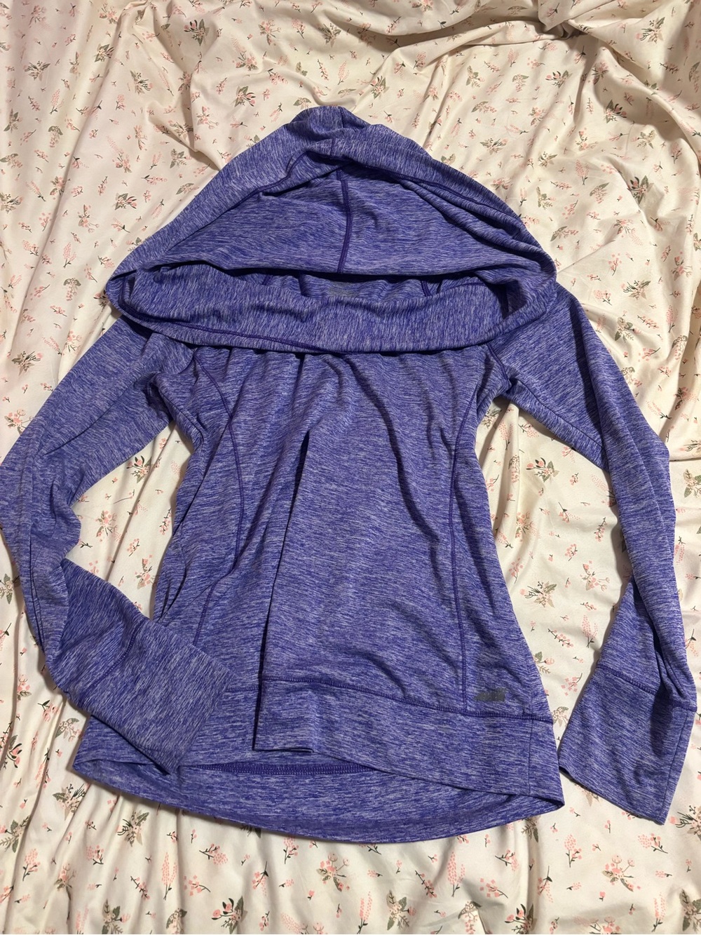 Women’s Purple Hooded Long-Sleeve Top